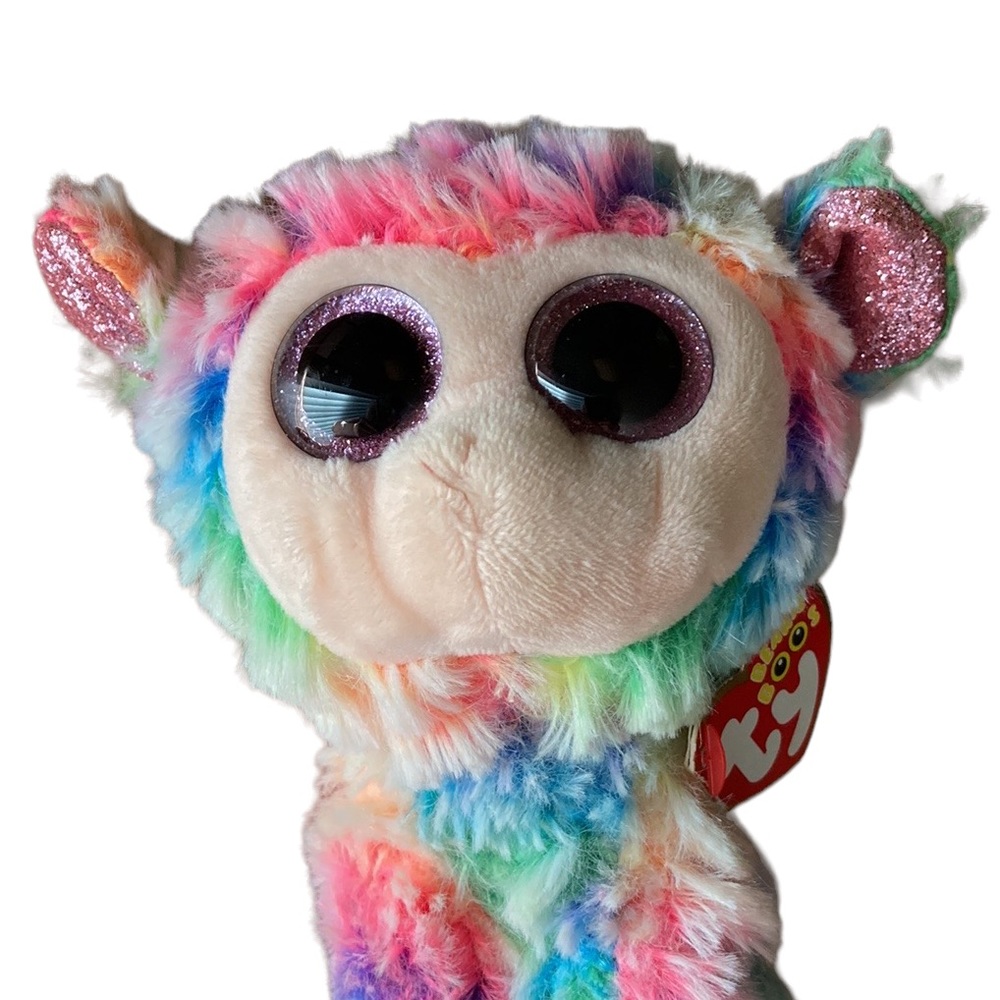 TY Beanie Boos Plush Daffodil Rainbow Lamb - Picture 4 of 15